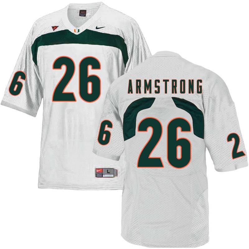 Nike Miami Hurricanes #26 Ray-Ray Armstrong College Football Jerseys Sale-White